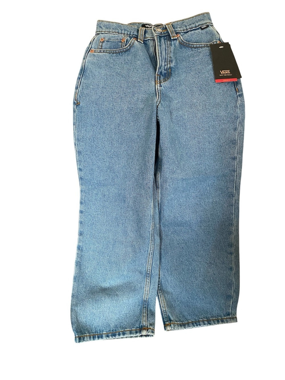 Vans Check-5 Light Blue Denim High-Rise Baggy Fit Jeans